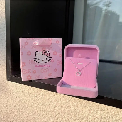 Hello Kitty Crystal Pendant Necklace