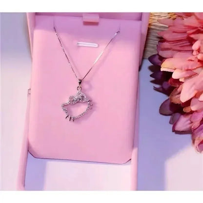 Hello Kitty Crystal Pendant Necklace