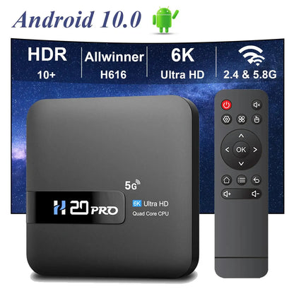 HONGTOP H20PRO Smart TV Box WiFi6 Android 10 (6K 4K 3D)