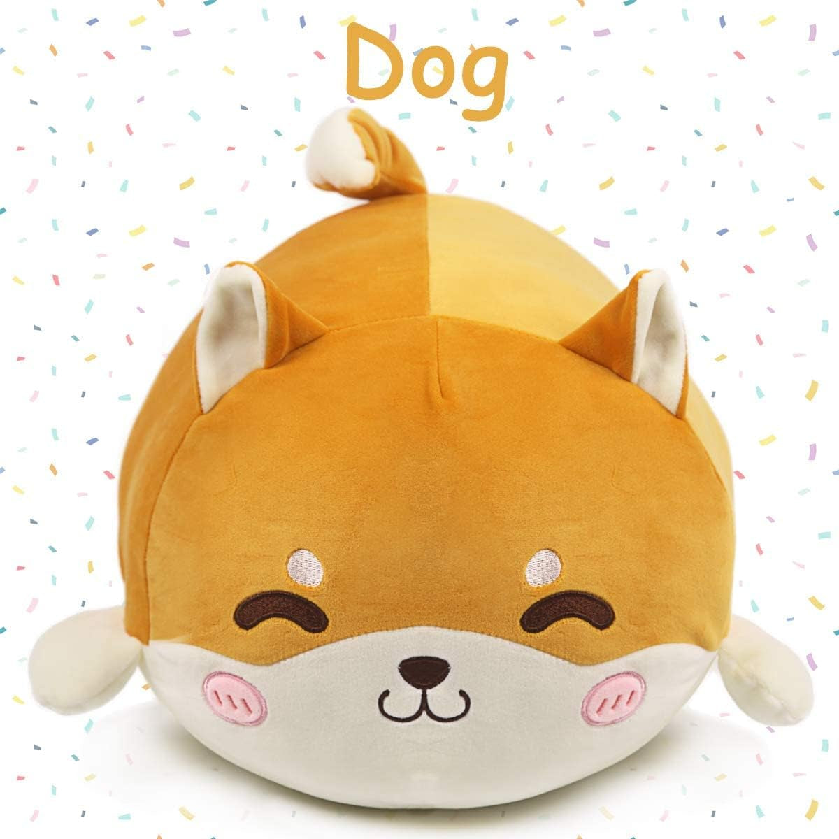 Shiba Inu Plush Pillow Stuffed Animal Cute Plush Toy Squishy Anime Corgi Plushie Fluffy Kawaii Soft Hugging Pillow for Kids Boys Girls